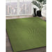 Machine Washable Transitional Pistachio Green Rug in a Family Room, wshpat3909brn