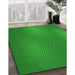 Patterned Green Rug in Family Room, pat3909grn