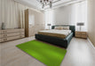 Patterned Green Rug in a Bedroom, pat3909yw