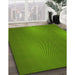 Patterned Green Rug in Family Room, pat3909yw