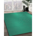 Machine Washable Transitional MediumSpring Green Rug in a Family Room, wshpat3909