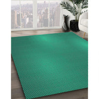 Patterned Spring Green Novelty Rug, pat3909