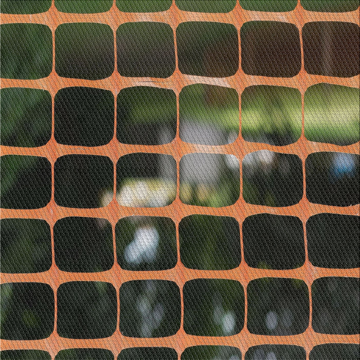 Square Patterned Dark Almond Brown Novelty Rug, pat390