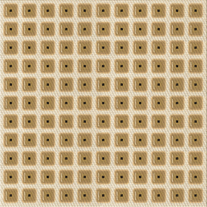 Round Patterned Cinnamon Brown Rug, pat391brn