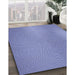 Patterned Jeans Blue Rug in Family Room, pat3910blu