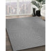 Patterned Silver Gray Rug in Family Room, pat3910gry