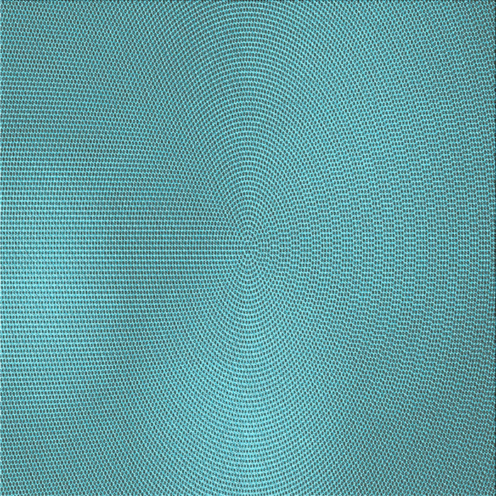 Round Patterned Bright Turquoise Blue Rug, pat3910lblu