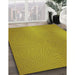 Machine Washable Transitional Yellow Rug in a Family Room, wshpat3910yw