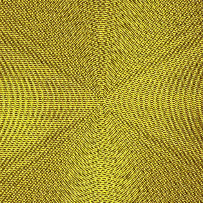 Round Patterned Yellow Rug, pat3910yw