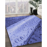 Patterned Sky Blue Rug, pat3911blu