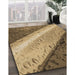 Machine Washable Transitional Metallic Gold Rug in a Family Room, wshpat3911brn