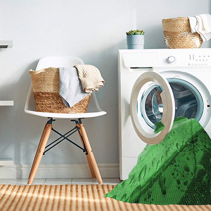 Machine Washable Transitional Green Rug in a Washing Machine, wshpat3911grn