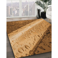 Patterned Saddle Brown Rug, pat3911org