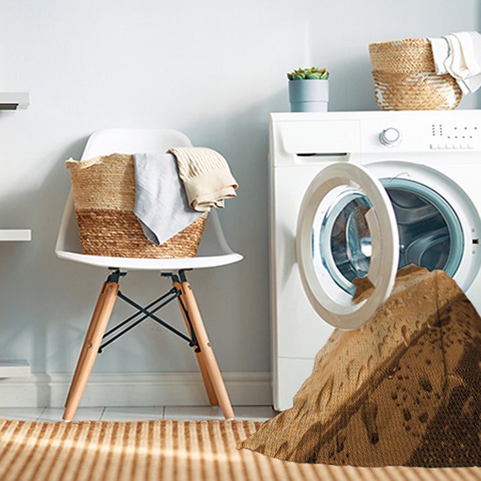 Machine Washable Transitional Saddle Brown Rug in a Washing Machine, wshpat3911org