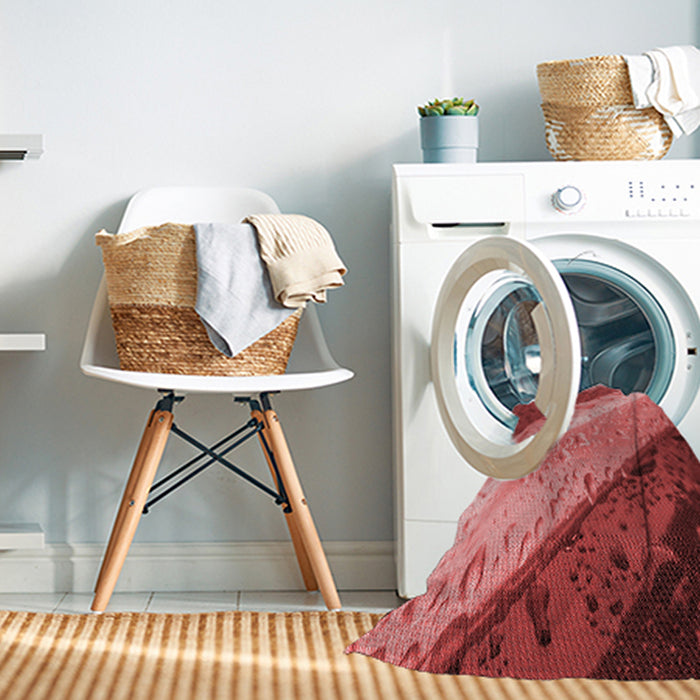 Machine Washable Transitional Red Rug in a Washing Machine, wshpat3911rd