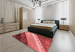 Patterned Red Rug in a Bedroom, pat3911rd