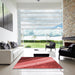 Square Patterned Red Rug in a Living Room, pat3911rd