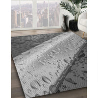 Patterned Light Black Novelty Rug, pat3911