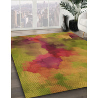 Patterned Caramel Brown Rug, pat3912org