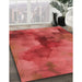 Machine Washable Transitional Red Rug in a Family Room, wshpat3912rd