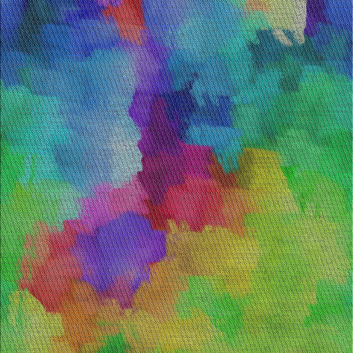 Patterned Green Modern Rug, pat3912