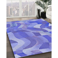 Patterned Purple Mimosa Purple Rug, pat3913blu