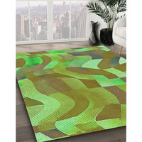 Patterned Green Rug, pat3913grn