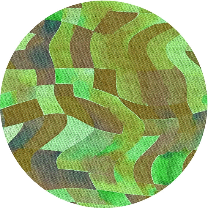 Square Patterned Green Rug, pat3913grn