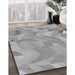 Machine Washable Transitional Cloud Gray Rug in a Family Room, wshpat3913gry