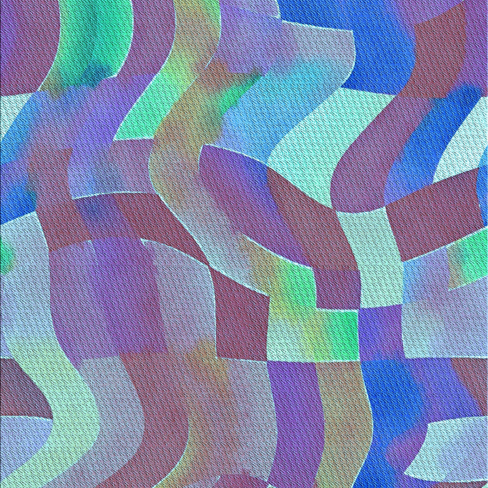 Machine Washable Transitional Purple Sage Bush Purple Rug, wshpat3913lblu