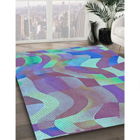 Patterned Purple Sage Bush Purple Rug, pat3913lblu