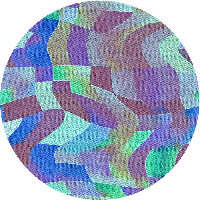 Square Patterned Purple Sage Bush Purple Rug, pat3913lblu