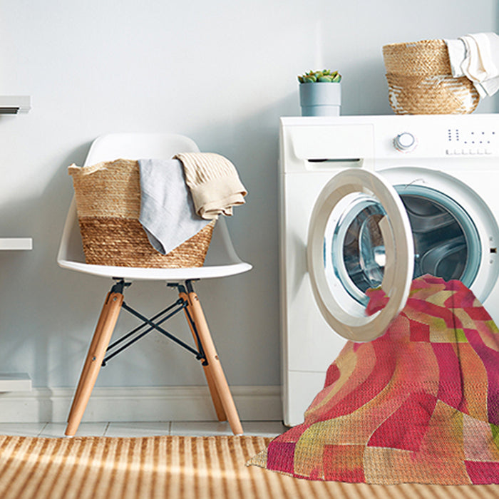 Machine Washable Transitional Red Rug in a Washing Machine, wshpat3913org