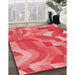 Machine Washable Transitional Red Rug in a Family Room, wshpat3913rd