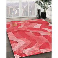 Patterned Red Rug, pat3913rd