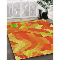 Patterned Yellow Rug, pat3913yw