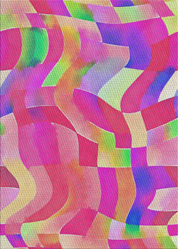 Patterned Deep Pink Modern Rug, pat3913