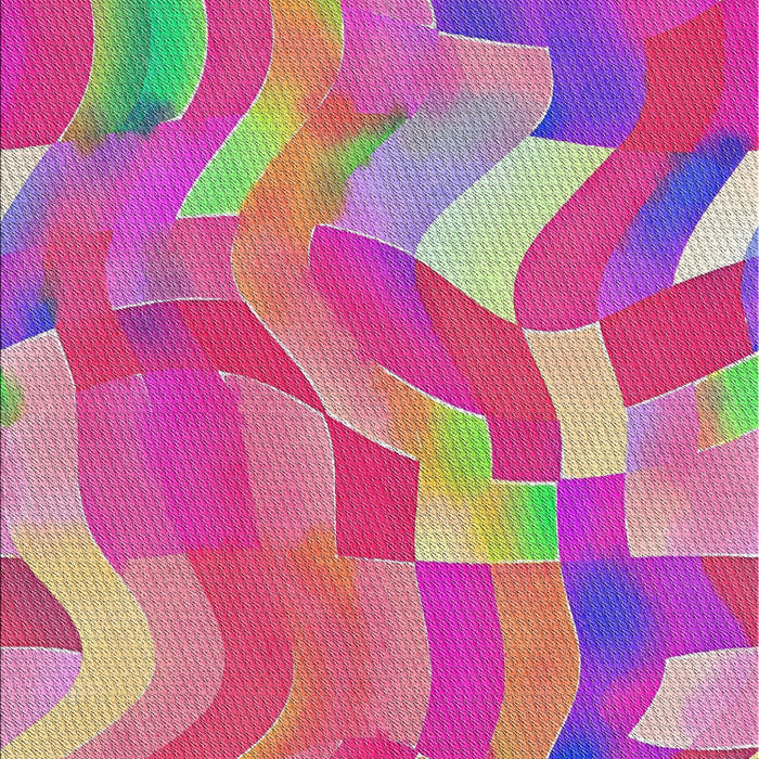 Patterned Deep Pink Modern Rug, pat3913