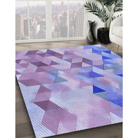 Patterned Blue Rug, pat3914blu