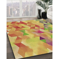 Patterned Orange Rug, pat3914brn