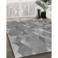 Patterned Dark Gray Rug, pat3914gry