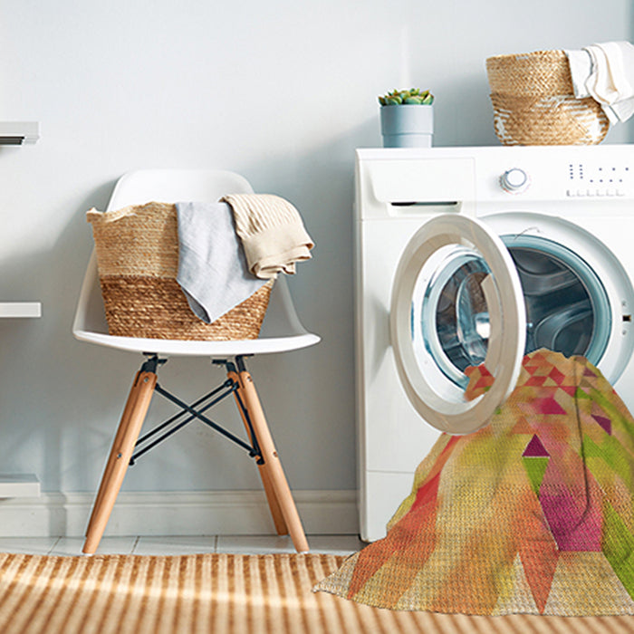Machine Washable Transitional Orange Rug in a Washing Machine, wshpat3914org