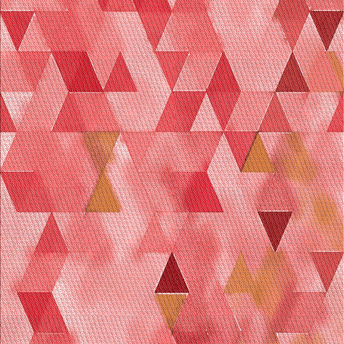 Patterned Fire Red Rug, pat3914rd