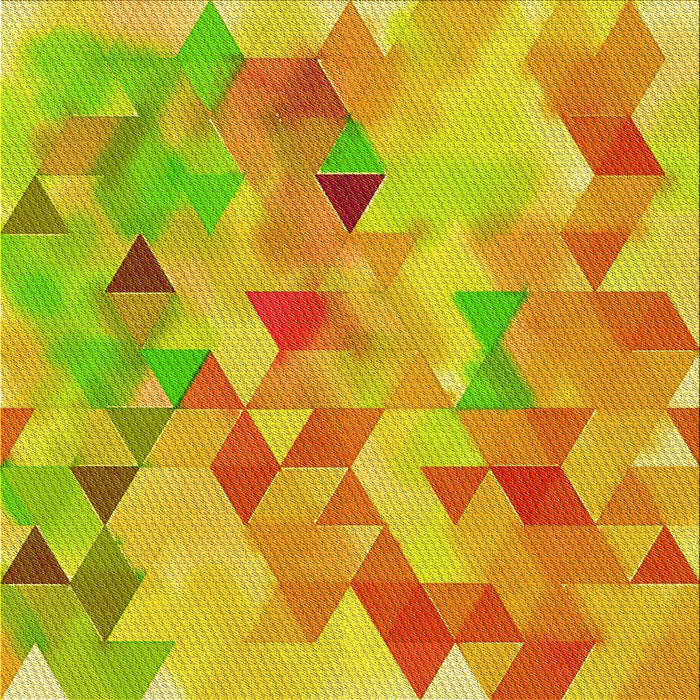 Round Patterned Neon Orange Rug, pat3914yw