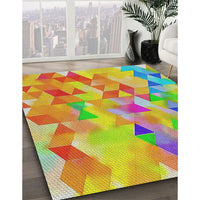 Patterned Rust Pink Modern Rug, pat3914