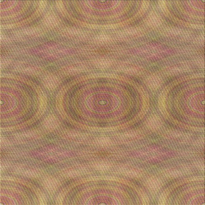 Round Patterned Brown Sand Brown Rug, pat3915brn