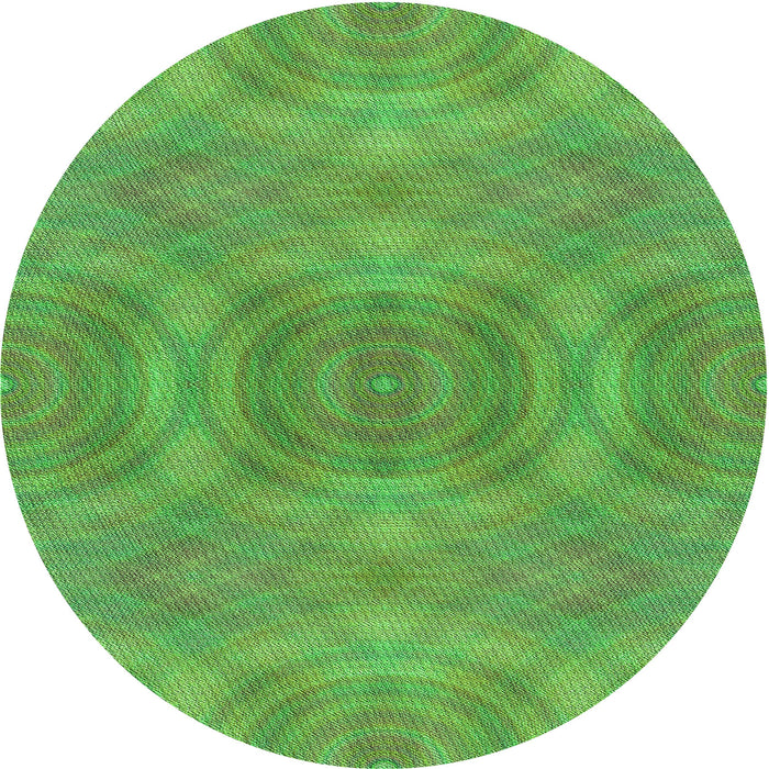 Square Machine Washable Transitional Dark Lime Green Rug in a Living Room, wshpat3915grn