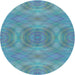 Square Patterned Glacial Blue Ice Blue Rug, pat3915lblu