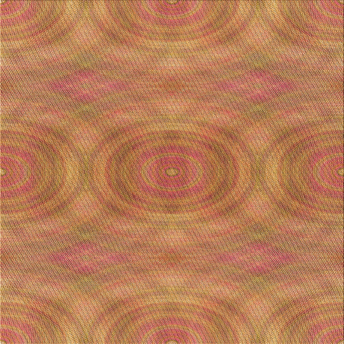 Round Patterned Red Rug, pat3915org