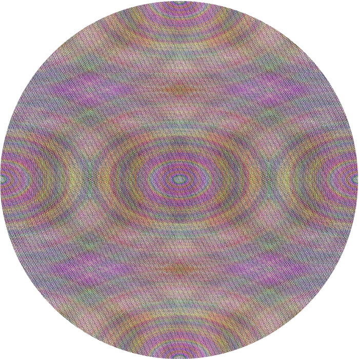 Square Machine Washable Transitional Purple Rug, wshpat3915